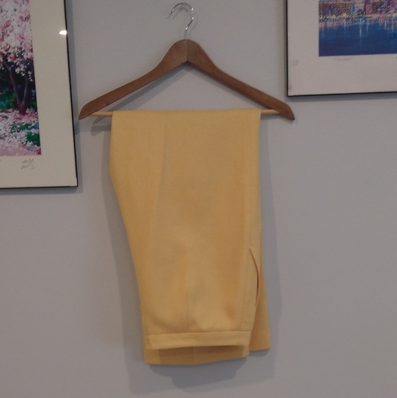 Judith Hart yellow size 12 pleated pants - Picture 2 of 12